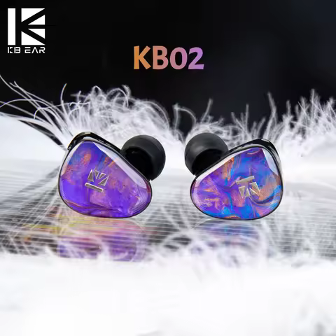 KBEAR NEW KB02 Bone Conduction Dynamic Driver HiFi IEM Earphones with Detachable 2Pin Cable