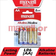 (Original) Maxell LR 6 Alkaline AA Battery ( 8pc ) Card
