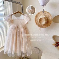 [PRINCESS KESLI] 2-11 Tahun Dress Ungu Apricot Merah Jambu 3 warna Pesta Magenta Bando Anak Perempua