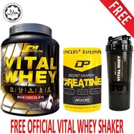 Vital Whey Halal 2kg/4.41lbs100% Whey Isolate With 24g Protein 67 Servings(Chocolate Milkshake) + Se