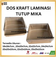 [ 10 PCS ] Dos KRAFT LAMINASI TUTUP MIKA TINGGI 7 dan 10 CM | Dos Kotak Hampers