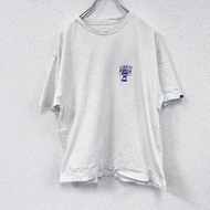 古著Vans白色短袖骷髏印花T卹，L碼