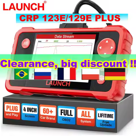 LAUNCH X431 CRP123 V2.0 PLUS/CRP123E Plus/CRP129E Plus Full System Diagnostic Tool OBD2 Scanner 3 Re