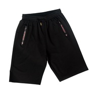CHALLENGER Plus Size Slim Cut Jogger Shorts CH5039C3 Black Drawstring Waist Slim Fit Sweat Shorts