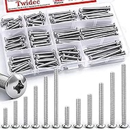 Twidec/Machine Screws Assortment kit,304 Stainless Steel Phillips Pan Head Electricians Screws #6-32
