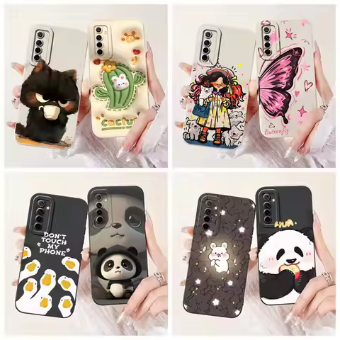 Casing For Realme 6 6s 6pro Back Cover For Realme 6 Pro Case Shockproof Cute Cat Fashion Luxury Sili