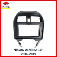 Android Player Casing NISSAN ALMERA 10'' 2016-2019 BLACK SILVER SIDE (WIth PNP Socket)