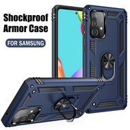 CrashStar Armor Shockproof Phone Case For Samsung Galaxy S24 S23 S22 S21 Ultra S20 FE Note 20 A70 A54 A53 A50 A71 A51 A12 A32 A21S A42 A52 A72 Hard Phone Cover With Stand Holder Hybrid Casing Cover Shell Hot Sale