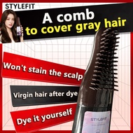 【Dye tools + free conditioner sample】STYLEFIT Comb hair dye 一梳上色 盖白发 cover gray hair in 10 minutes  
