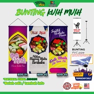 Bunting Kuih Muih | Bunting Banner produk makanan readymade design boleh edit atau tambah info