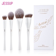 Jessup Cọ Trang Điểm 4 Mặt Bộ Cọ Trang Điểm Cho Kem Nền Che Khuyết Điểm Má Hồng Viền Bột Cao Cấp Trắ