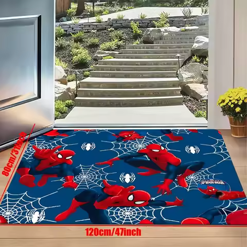 Marvel 1pc Large Gaming Area Rug | Group Portrait - Cute Cartoon Character Mat, Home Decor Carpet, A
