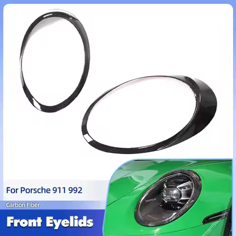 Front Headlight Eyebrows Eyelids Dry Carbon For Porsche 911 992 Carrera 4 Turbo S GT 2019-2022 Car F