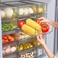 S/💖Household Refrigerator Crisper Frozen Drawer Storage Box Drawer Kitchen Storage Food Food Organizing Egg Box 9M37