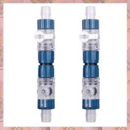 (NVIS) 2pcs 20mm Aquarium Filter Water Hose Flow Control Double Tap Quick Release Connector Fish Tan