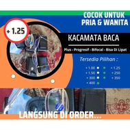 PLUS 1.25 Bifocal Progressive Foldable Reading Glasses for Nearsightedness for Men and Women Can Be 