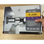 VESA Telescopic TV Bracket 100 x 100 for 10-26 Inch TV - X-100 - Black
