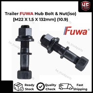 10A1867 Trailer Fuwa Iso Wheel Bolt Hub Bolt & Nut Tyre Bolt Tyre Screw 22mm x132mm Black HD