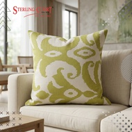Sterling Court Paisley Ikat Textured Cushion Cover 16x16 Inch Jacquard Sofa Pillow Case