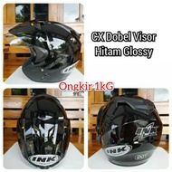 Helm INK KW Jp8 Double visor hitam