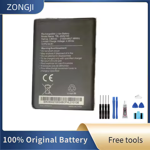 ZONGJI New Compatible Battery For tp-link TBL-60A2100 2100mAh Batteries + Free Tools