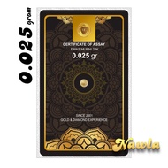 Minigold 0.025 gram BLACK Series Emas Murni Logam Mulia 24 Karat 0,025
