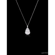 Gourd Gift New Chinese Style 999 Fu Lu Necklace Valentine's Day Sterling Silver White Chalcedony Fem