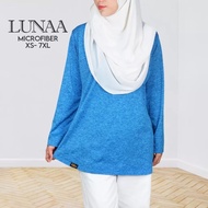 (30KG-140KG) TUDIAA LUNAA BASIC Jersey Muslimah Plus Size Tshirt Sportwear Dual Color Series (XS-7XL)