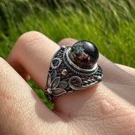 喜迎瑤 925銀 幽靈石 紅幽靈 天然石 活口戒指 戒指 民族風 嬉皮