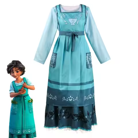 Julieta Cosplay Costume For Women Encanto Cosplay Halloween Mirabel Mom Madrigal Family Dress Up Out