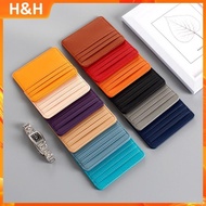 【H&H】 1Pc Pu Leather ID Card Holder Multi Slot Slim Wallet Case for Men Women