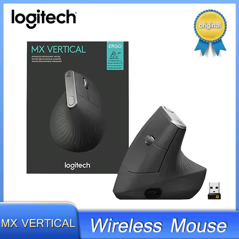 Logitech MX vertical wireless bluetooth mouse ergonomic 2.4GHz with USB universal receiver, 4000 DPI