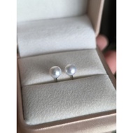 Certified 6mm Akoya Rhodium Earrings