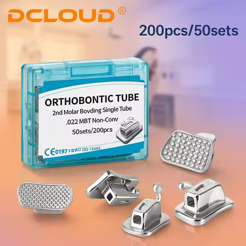200Pcs/Box Dental Buccal Tubes Orthodontic Bondable Monoblock Non-Convertible for 1st & 2nd Molar Ro