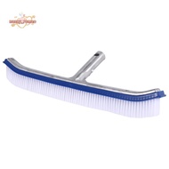 18 Inch Outdoor Pool Wall Brush Swimming Pool Cleaning Tool Aluminum Handle for Pond Spa  Pools Alga