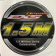 1.5M MILLION 1.5MILLION 1.5 M EX5 DREAM STICKER STIKER HONDA TIMBUL EPOXY LOGO UNITS CELEBRATION EMB