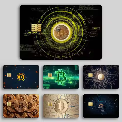 Cool B-Bitcoin Credit Card Skin Stickers for Bank Card Bus Metro Card Sticker Waterproof Gift