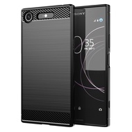 Sony Phone Case Xperia XZ1 XZ2 XZ3 XA1 Ultra Plus XZ2 Premium sony1 Cases Soft TPU Flexible Casing Carbon Fiber Premium Mobile Cover