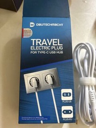 TRAVEL ELECTRIC PLUG FOR TYPE-C USB HUB  TYPE-C USB HUB 旅行插頭