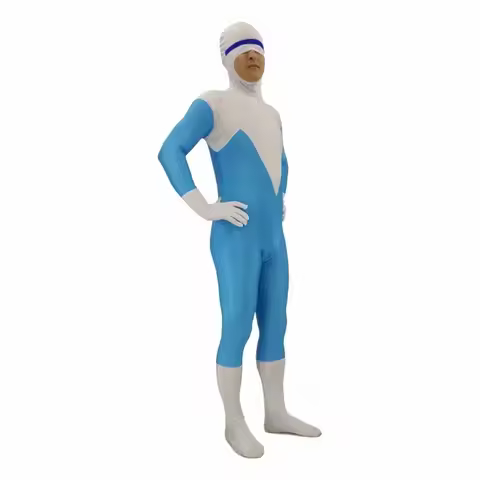Cosplay Boys Men Frozone Lucius Best Cosplay Costumes Spandex Movie The Incredibles Bodysuits Jumpsu