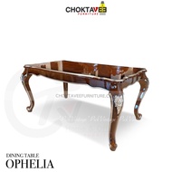 โต๊ะอาหาร วินเทจ หลุยส์ 150-200cm (Platinum Classic Series) สีเข้ม รุ่น TTB-LV-OPHELIA [Pick Collect