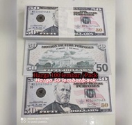 50 Usd Uang Dollar Mainan / Untuk Tambahan Buket Koleksi Amerika