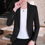 Fashion Man Suits And Blazers Slim Fit Thin White Coats Youthful Emo Korean Style Clothes Summer Jac