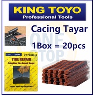 KING TOYO Reamer Radial String / cacing tayar/ tire repair kit / puncture / tubeless 20pcs
