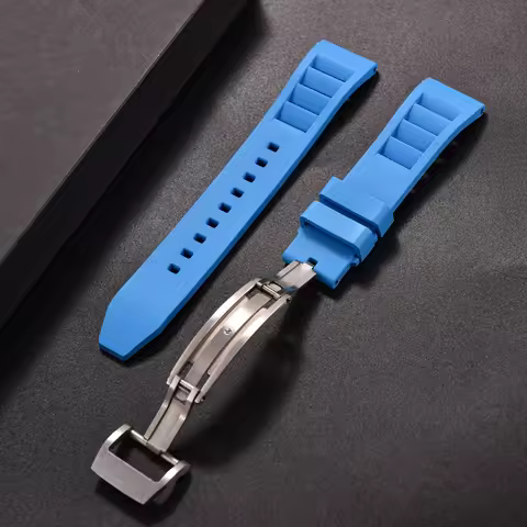 JWNSPA FKM Rubber Strap 20mm 22mm Unisex Quick Release Sports Waterproof Rubber Watch Strap For Rich