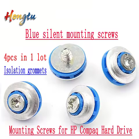 4pcs 450712-001 isolation grommets: Blue silent mounting screws for HP 3.5" HDD (DC7800, DC7900, 800