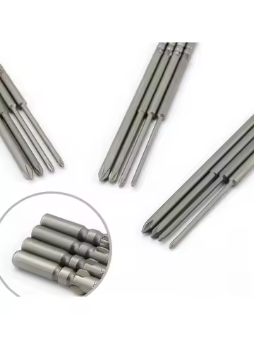 6mm Round Shank 802 Phillips Electric Screwdriver Bit 60-150mm Length 1Pcs Strong Magnetic Cross Scr
