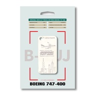 Cathay Pacific Airlines Boeing 747-400 Airplane Original Leather Keychain Air Souvenir Ornaments Hon