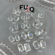 Set of 10 High Quality Transparent Crystal Stone Nails for Nail Art Decoration – Fu2Q