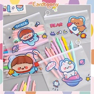 Tempat Pensil Transparan / Zipper Pouch / Ziplock Plastik Lucu Imut Astronot Dino Beruang Sapi